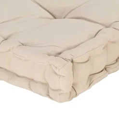 vidaXL - Palletkussen - Beige - Katoen