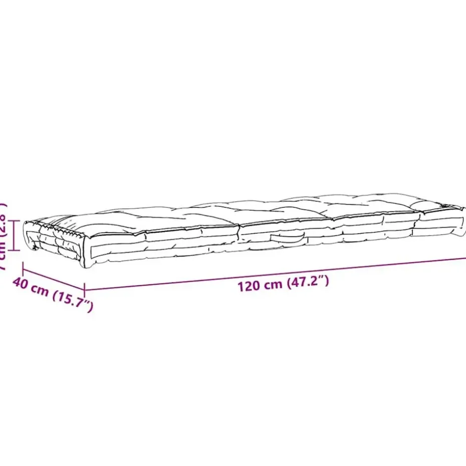 vidaXL - Palletkussen - Beige - Katoen