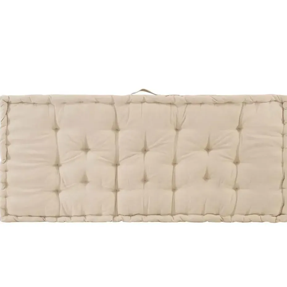 vidaXL - Palletkussen - Beige - Katoen