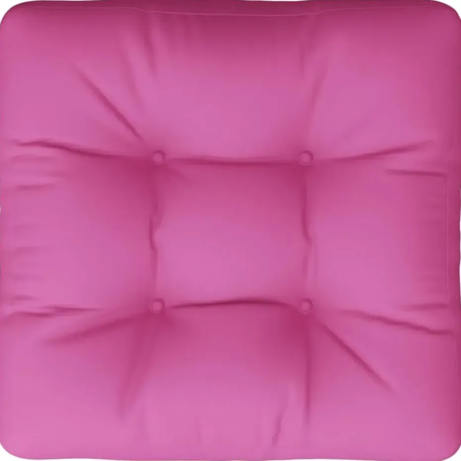 vidaXL - Palletkussen - Roze - Stof - 60 x 60 x 12 cm
