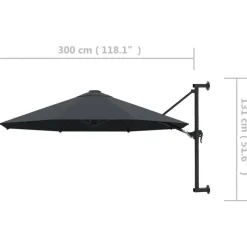 vidaXL - Parasol - Antraciet