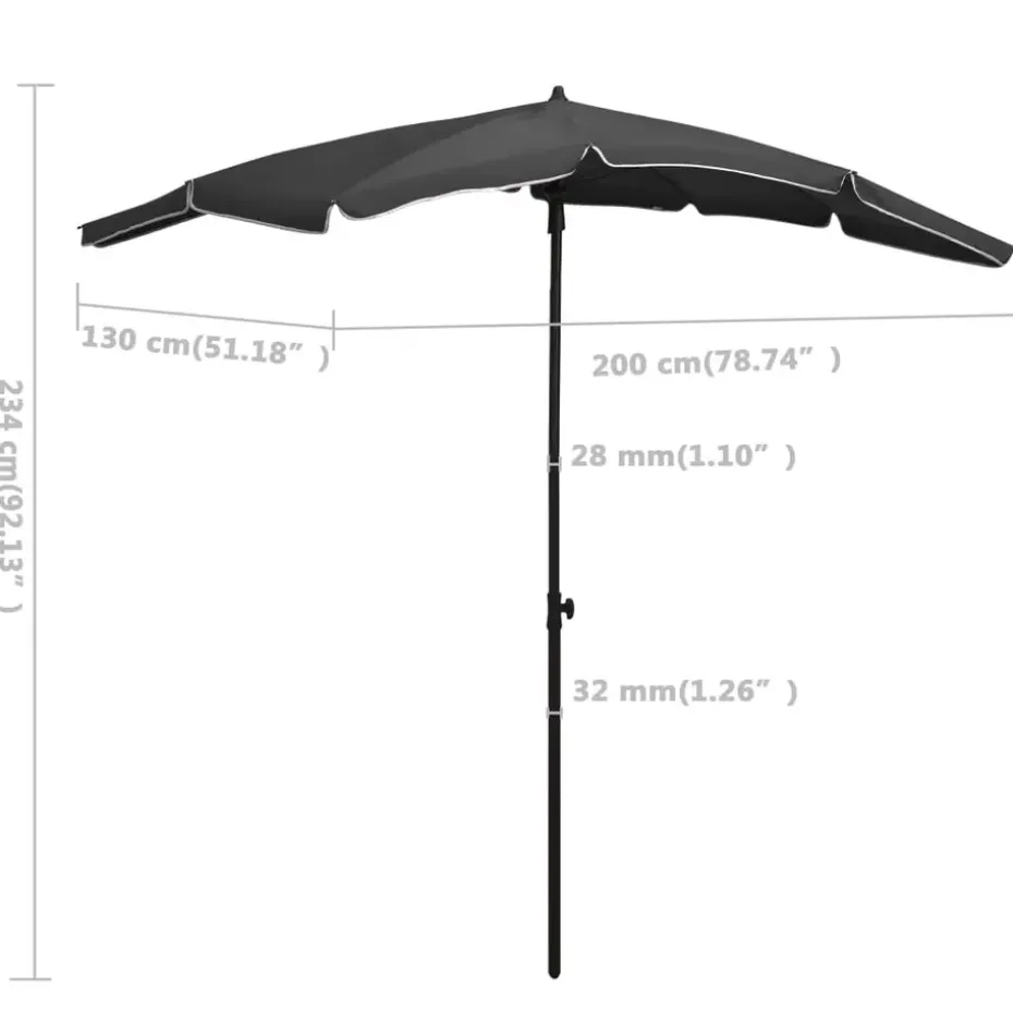 vidaXL - Parasol - Antraciet