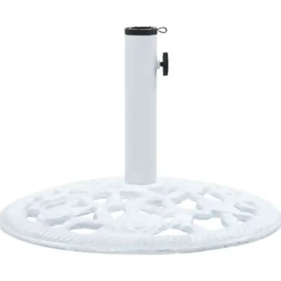 vidaXL - Parasolvoet - Wit - Gietijzer - 48 x 48 x 33 cm