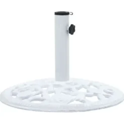 vidaXL - Parasolvoet - Wit - Gietijzer - 48 x 48 x 33 cm