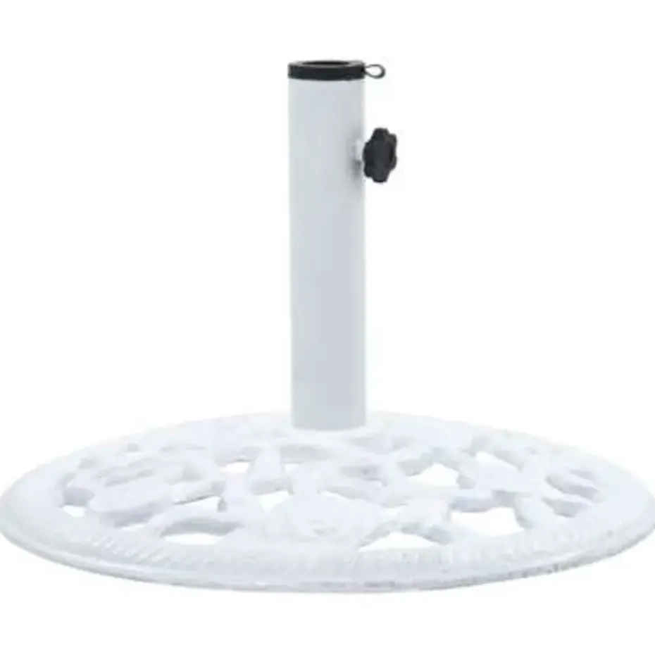 vidaXL - Parasolvoet - Wit - Gietijzer - 48 x 48 x 33 cm