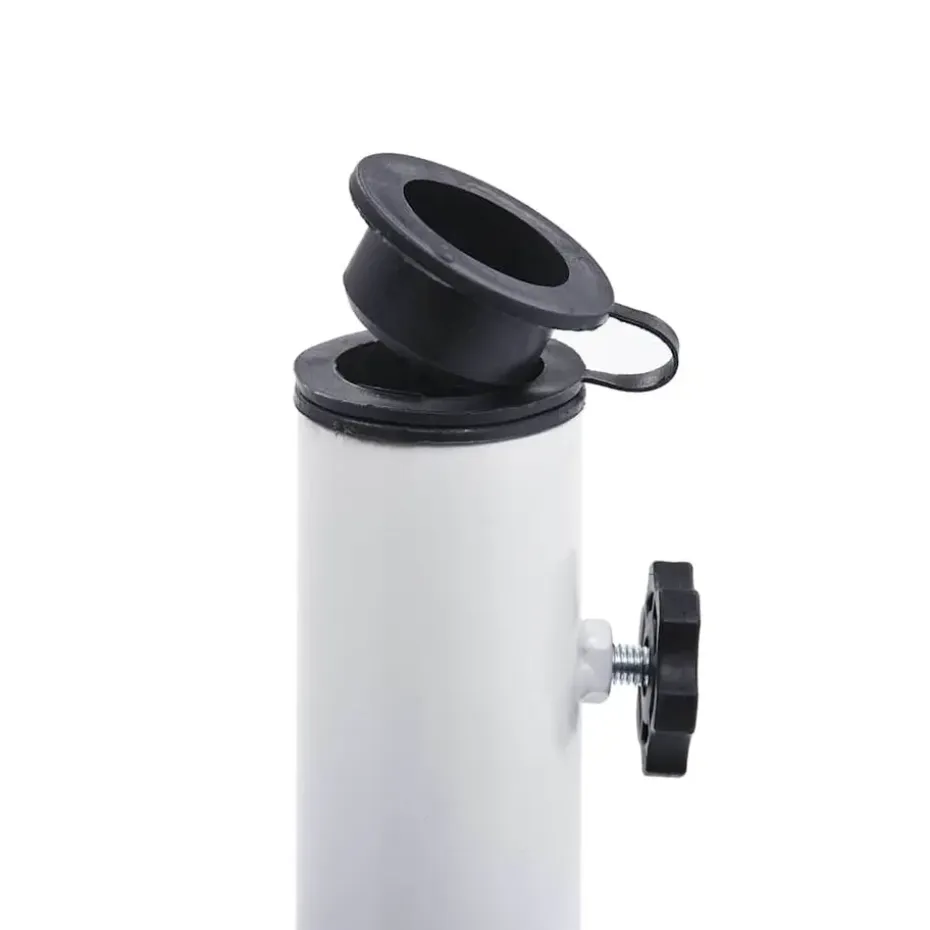 vidaXL - Parasolvoet - Wit - Gietijzer - 48 x 48 x 33 cm