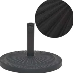 vidaXL - Parasolvoet - Zwart - Staal