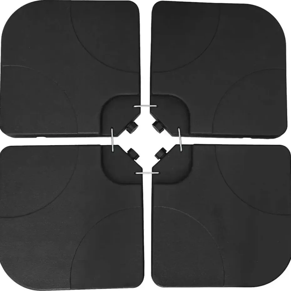 vidaXL - Parasolvoet - Zwart - Kunststof