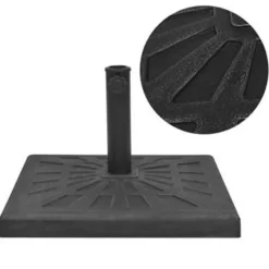 vidaXL - Parasolvoet - Zwart - Staal