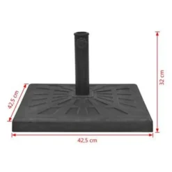 vidaXL - Parasolvoet - Zwart - Staal