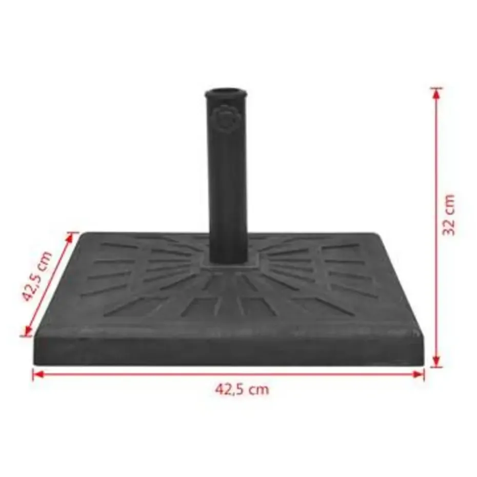vidaXL - Parasolvoet - Zwart - Staal