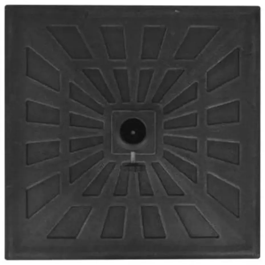 vidaXL - Parasolvoet - Zwart - Staal
