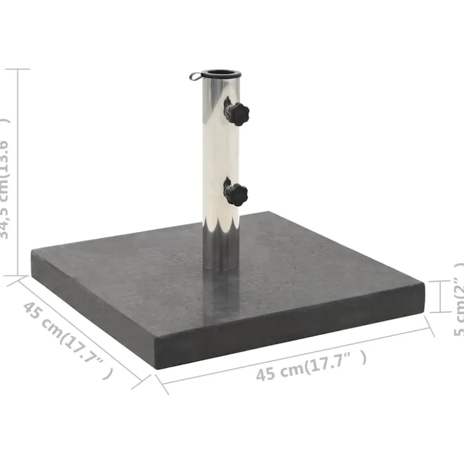 vidaXL - Parasolvoet - Zwart - Graniet