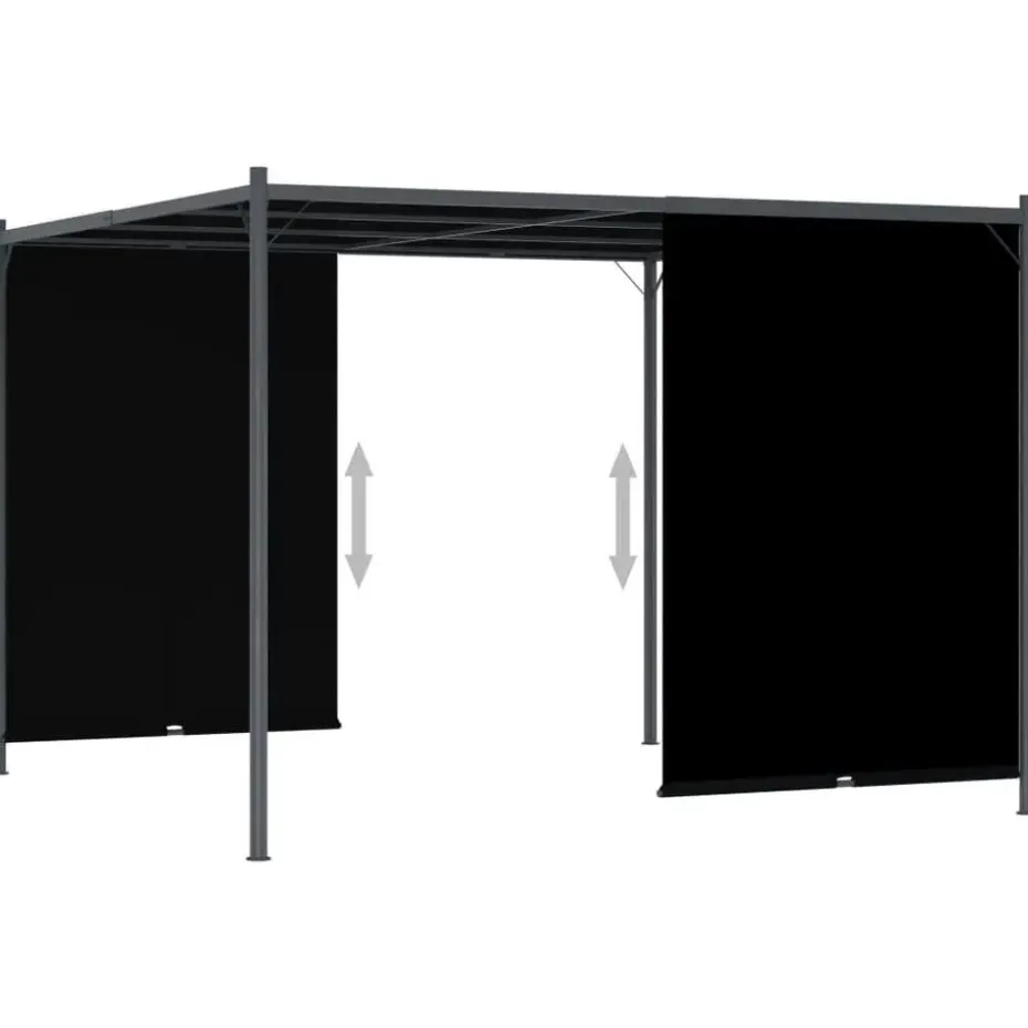 vidaXL - Pergola - Antraciet - Staal