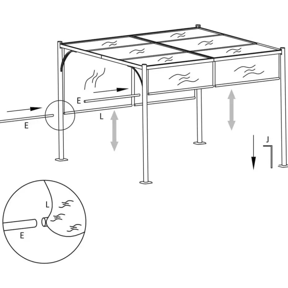 vidaXL - Pergola - Antraciet - Staal