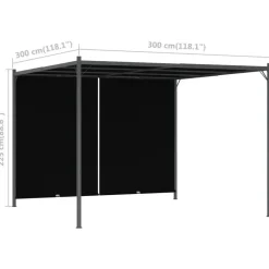 vidaXL - Pergola - Antraciet - Staal