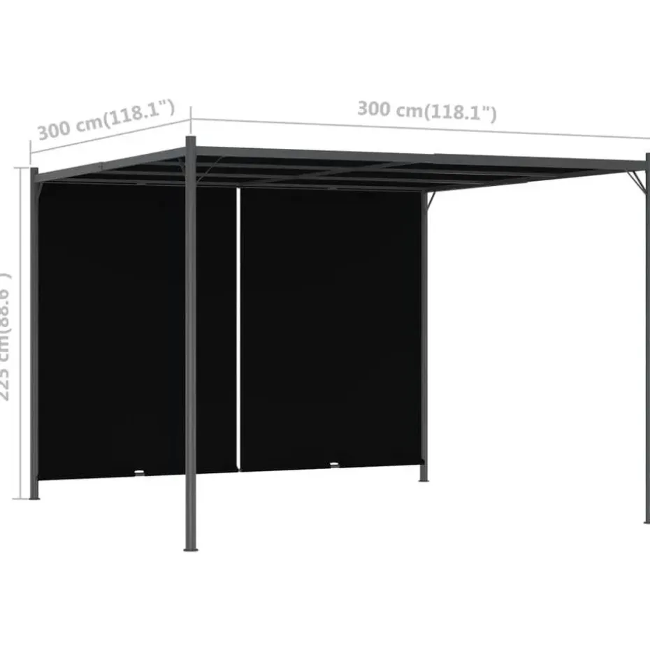 vidaXL - Pergola - Antraciet - Staal