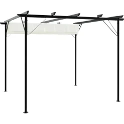 vidaXL - Pergola - Crème - Staal