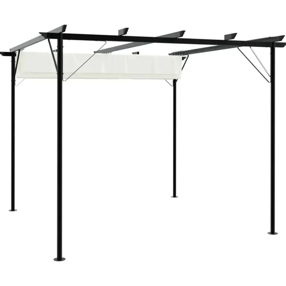 vidaXL - Pergola - Crème - Staal