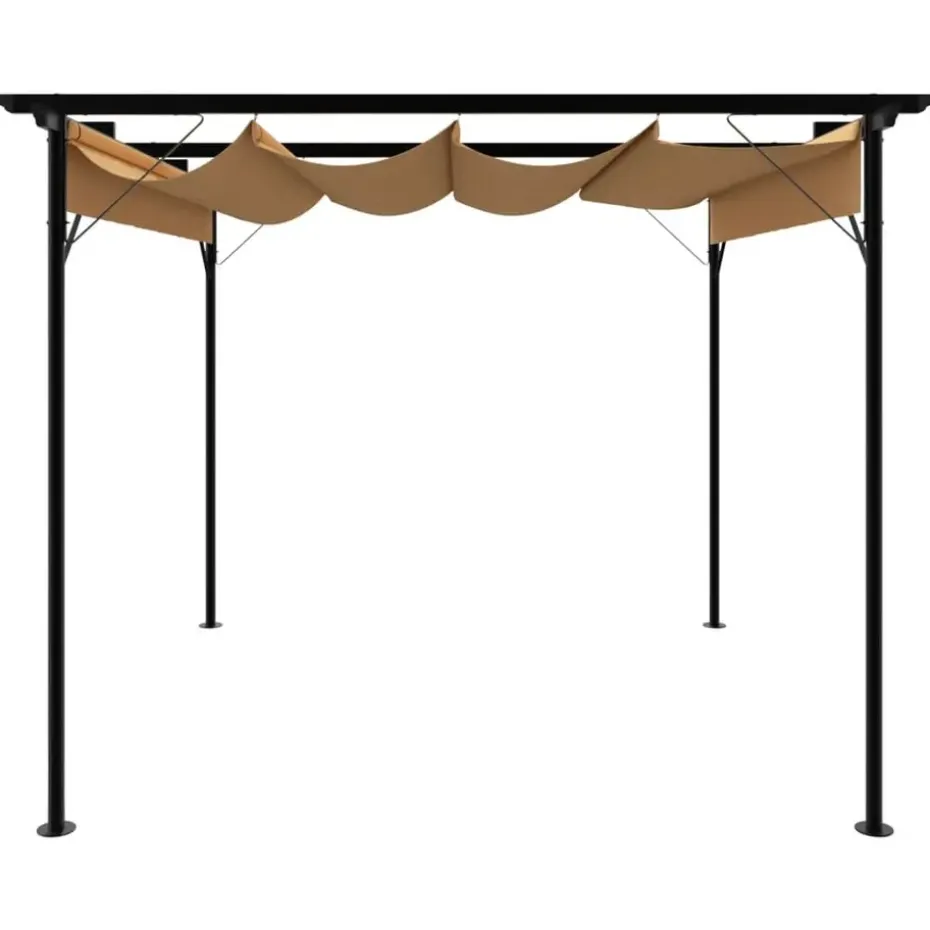 vidaXL - Pergola - Taupe - Staal
