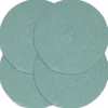 vidaXL - Placemat - Groen - Katoen - 4 stuks