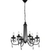vidaXL - Plafondlamp - Zwart - Metaal - 55.5 x 46 cm
