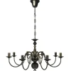 vidaXL - Plafondlamp - Zwart - Metaal - 80 x 45 cm