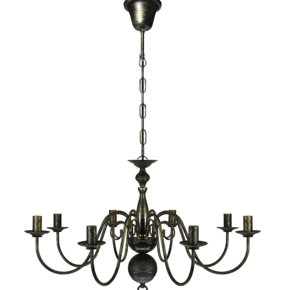 vidaXL - Plafondlamp - Zwart - Metaal - 80 x 45 cm