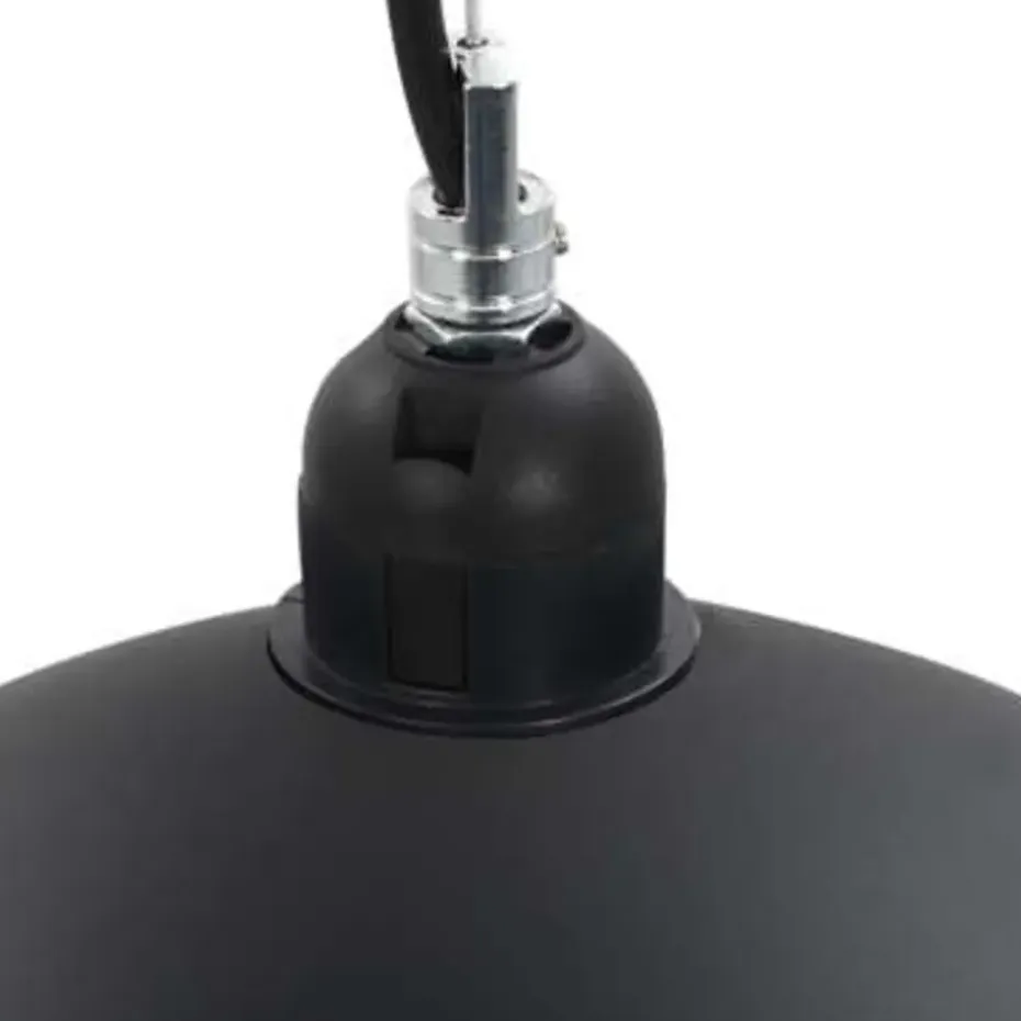 vidaXL - Plafondlamp - Zwart - Metaal - 40 cm - 2 stuks