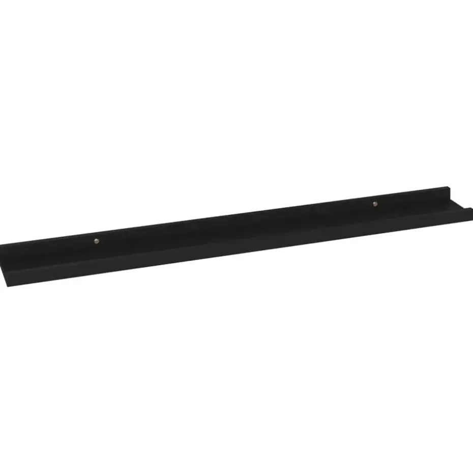 vidaXL - Plank - Zwart - MDF - 80 x 9 x 3 cm - 4 stuks