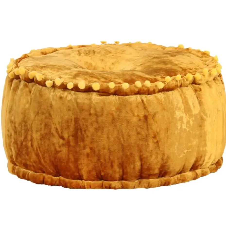 vidaXL - Poef - Geel - Stof