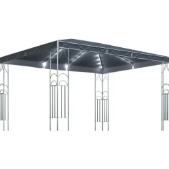 vidaXL - Prieel Met Lichtslinger - Antraciet - Stof - 400 x 300 cm
