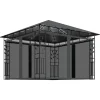 vidaXL - Prieel Met Lichtslinger - Antraciet - Stof - 3 x 3 x 2.73 m