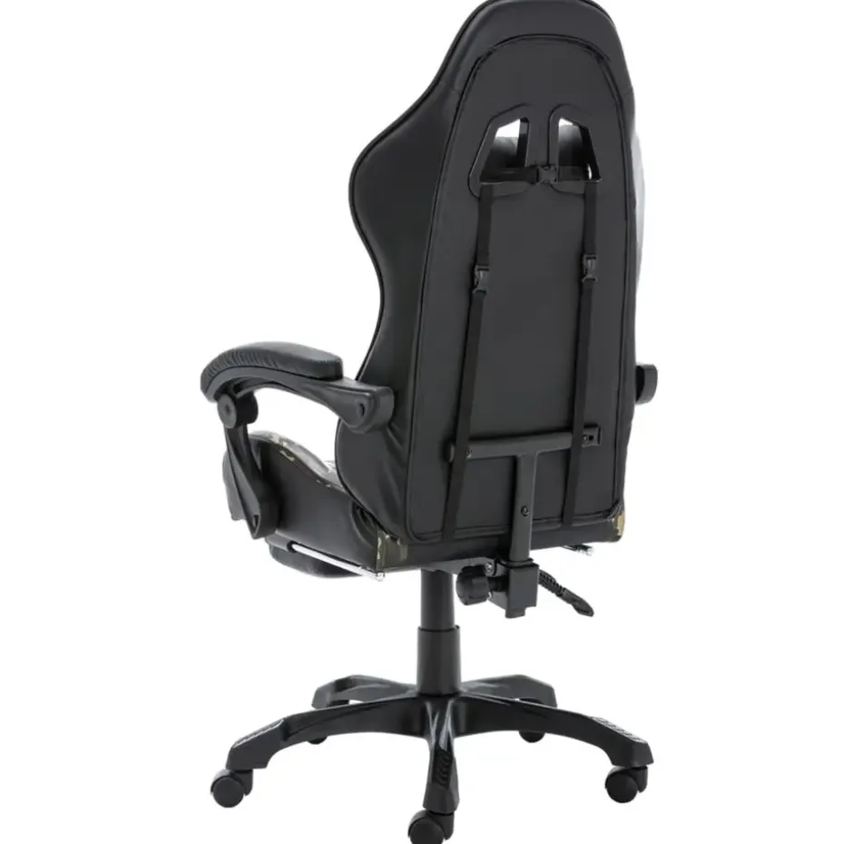 vidaXL - Race Stoel - Zwart - Kunstleer