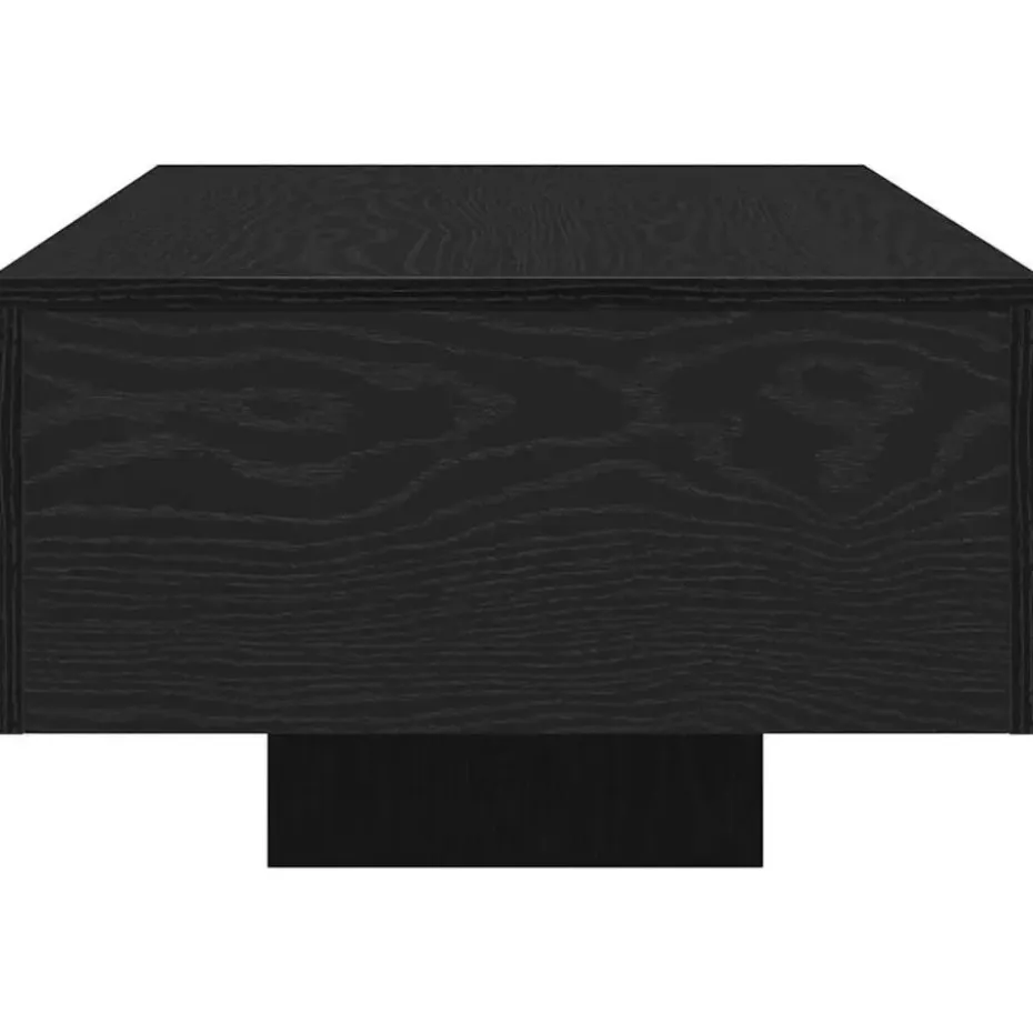 vidaXL - Rechthoekige Salontafel - Zwart eiken - Bewerkt hout - 100x49.5x31 cm