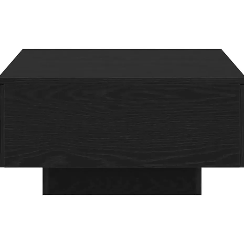 vidaXL - Rechthoekige Salontafel met 4 lades - Zwart eiken - Hout - 90x60 cm