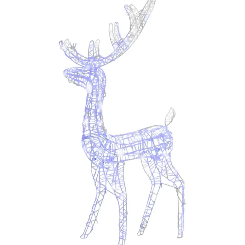 vidaXL - Rendier Kerstdecoratie - Blue - 70 x 41 x 120 cm