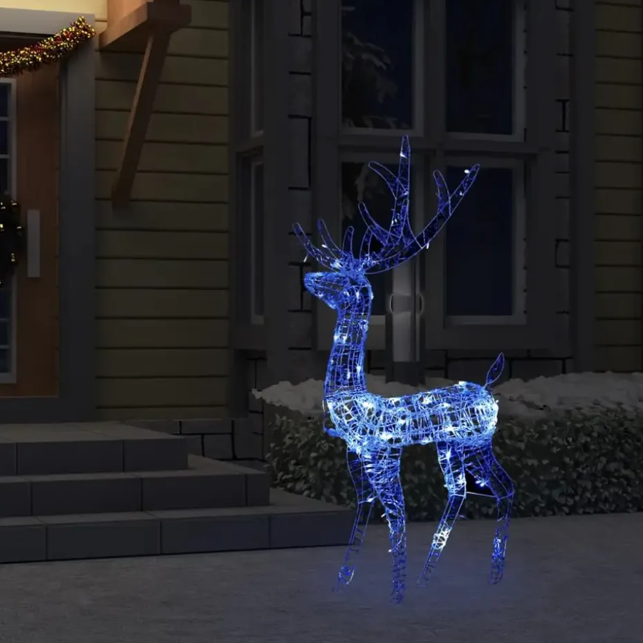vidaXL - Rendier Kerstdecoratie - Blue - 70 x 41 x 120 cm