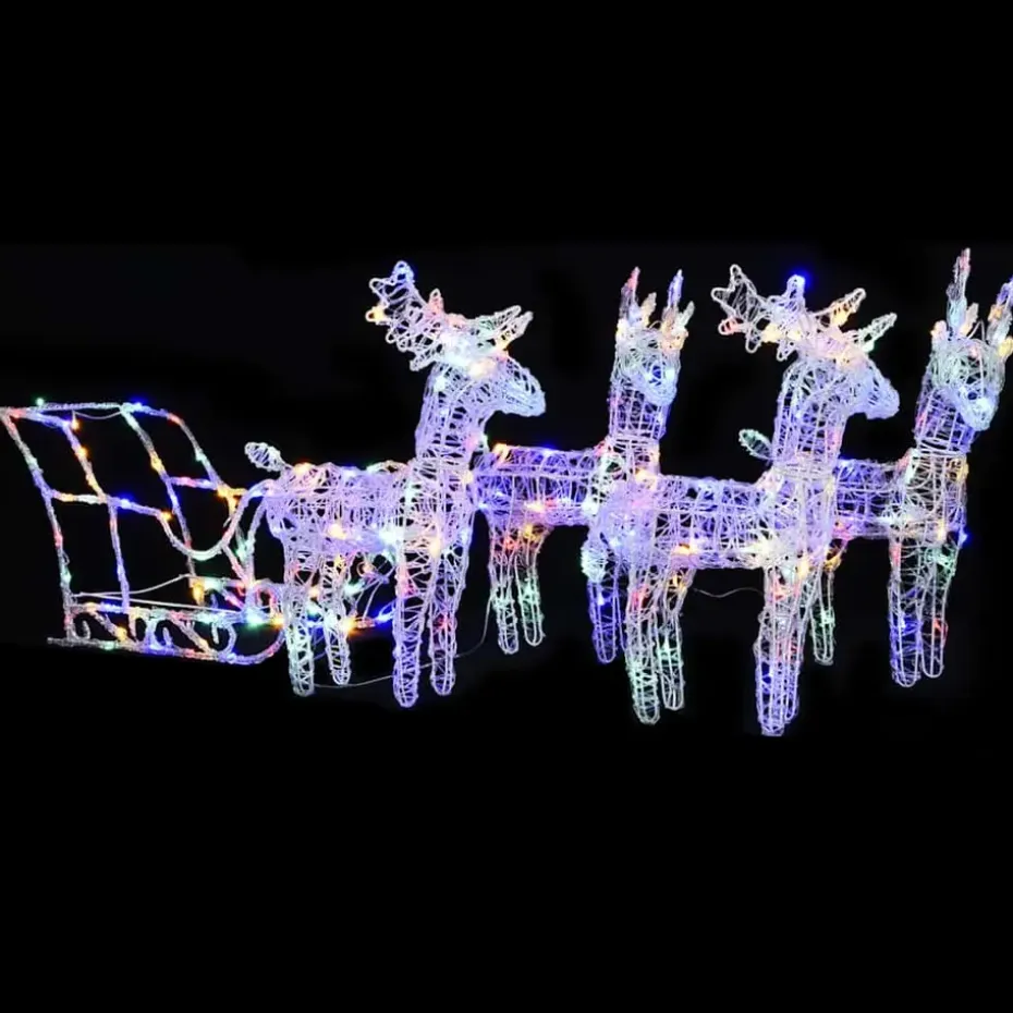 vidaXL - Rendieren En Slee Kerstversiering - Multicolour