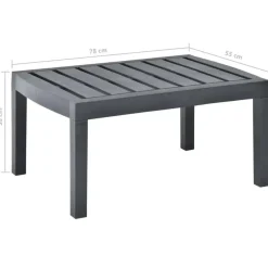 vidaXL - Salontafel - Antraciet - Kunststof