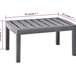 vidaXL - Salontafel - Grijs - Kunststof