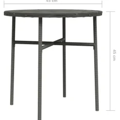 vidaXL - Salontafel - Grijs - Poly rattan