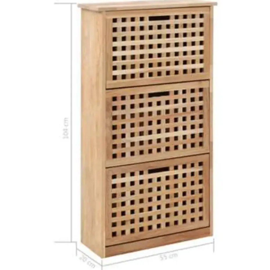vidaXL - Schoenenbank - Bruin - Hout