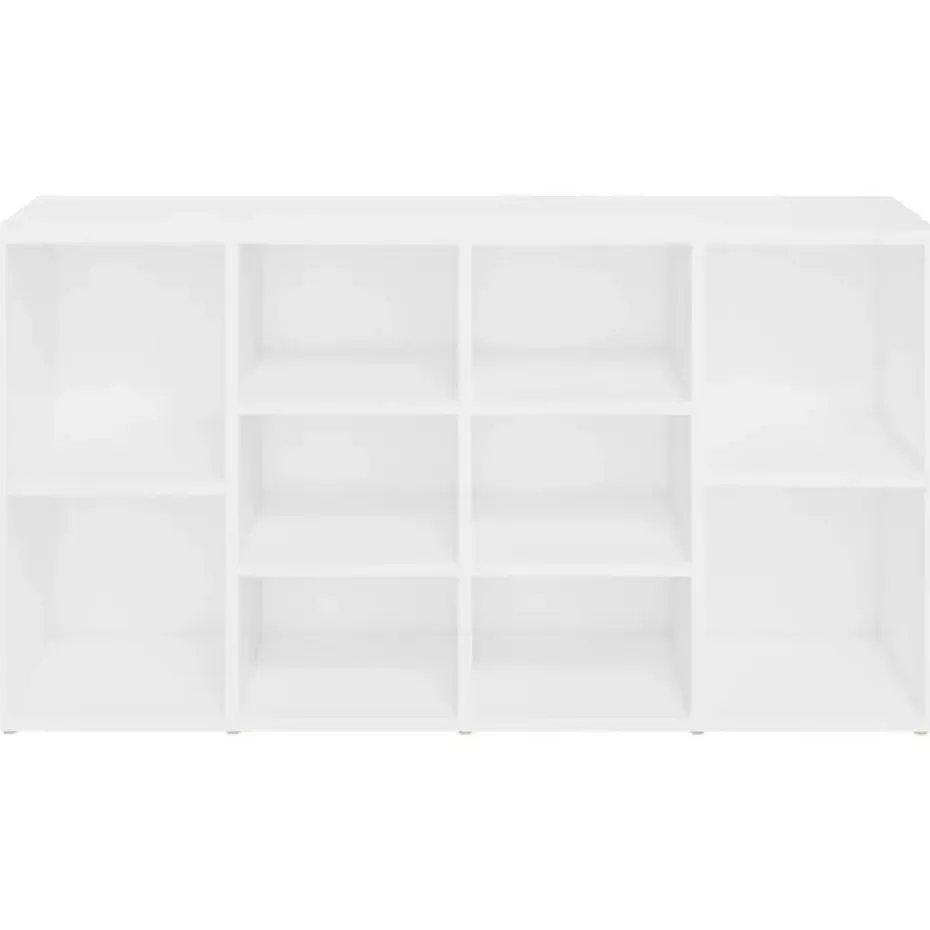vidaXL - Schoenenbank - Wit - Bewerkt hout - 103x30x55 cm