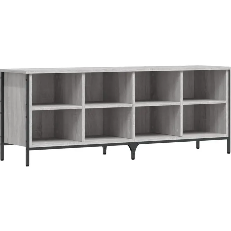 vidaXL - Schoenenkast 8 paar met 8 vakken - Grijs sonoma eiken - 131x35x50 cm