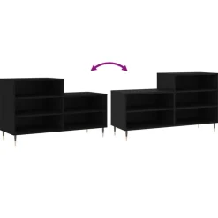vidaXL - Schoenenkast 10 paar met metalen poten - Zwart - Hout - 102x36x60 cm