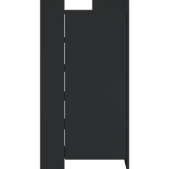 vidaXL - Schoenenkast 10 paar met 1 deur - Zwart - Bewerkt hout - 52x37.5x100 cm
