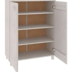 vidaXL - Schoenenkast - Wit - Grenenhout