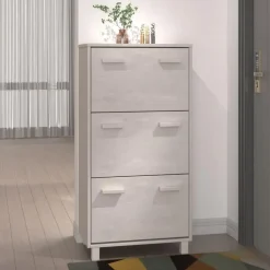 vidaXL - Schoenenkast - Wit - Grenenhout