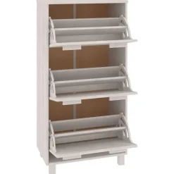 vidaXL - Schoenenkast - Wit - Grenenhout